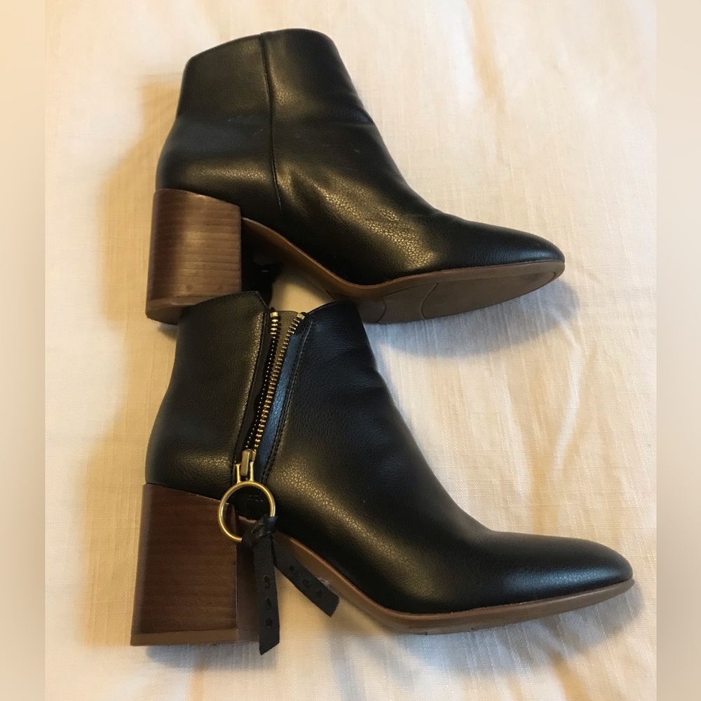 Franco sarto black booties